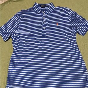 Polo by Ralph Lauren Blue and White Striped Polo Shirt